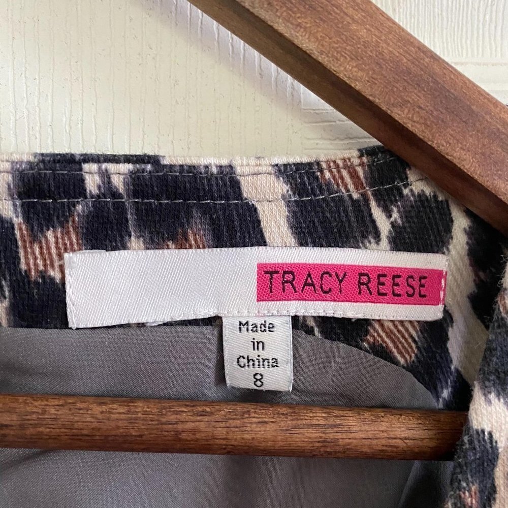 Tracy Reese Leopard Python Snake Mixed Print Flar… - image 2